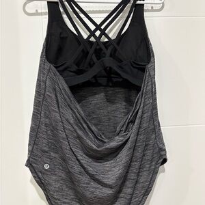lululemon athletica Black and Gray Tank Top